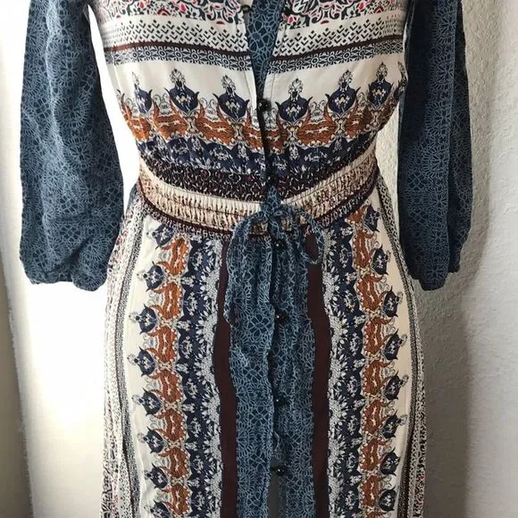 Maxi shirt with paisley print - Picture 3 of 7